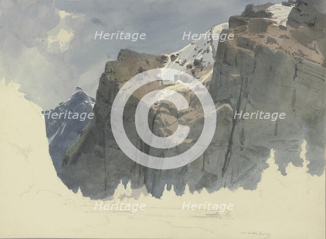 Alpine landscape, 1849. Creator: Carl Theodor Reiffenstein.