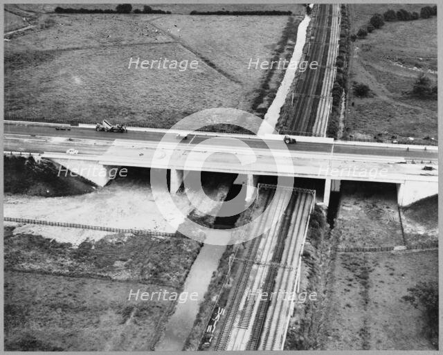 M6 Motorway, Cresswell Viaduct, M6, Cresswell, Stafford, Staffordshire, 07/1962. Creators: Aerofilms, Aero Pictorial Limited.