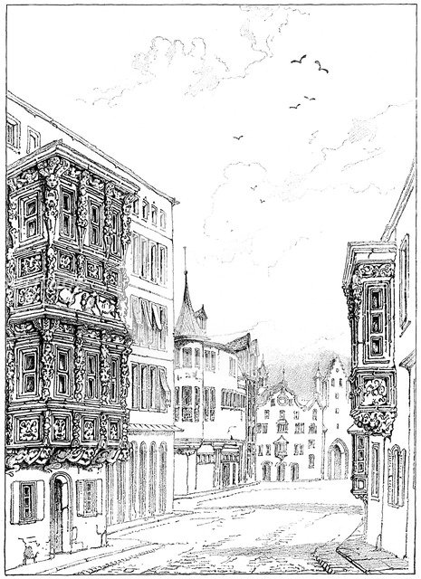 'Street in St Gall', 1835 (1900).Artist: Mr Benson