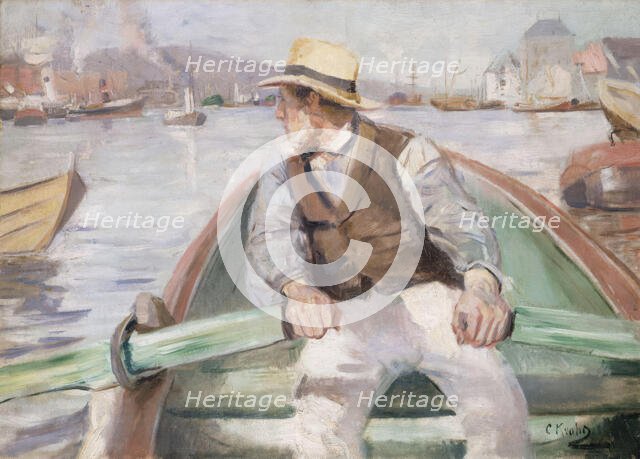 Look ahead, Bergen Harbour, 1884. Creator: Christian Krohg.