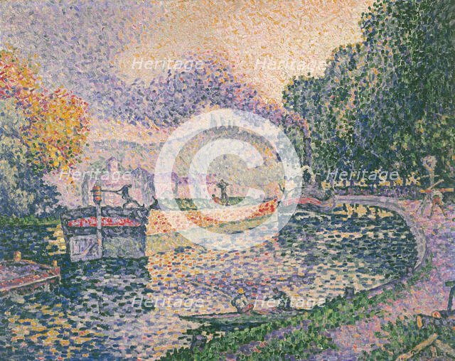 Tugboat in Samois, 1901. Creator: Signac, Paul (1863-1935).