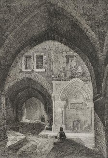 Vaulted street, Jerusalem, 1840.  Creator: Émile Rouargue.