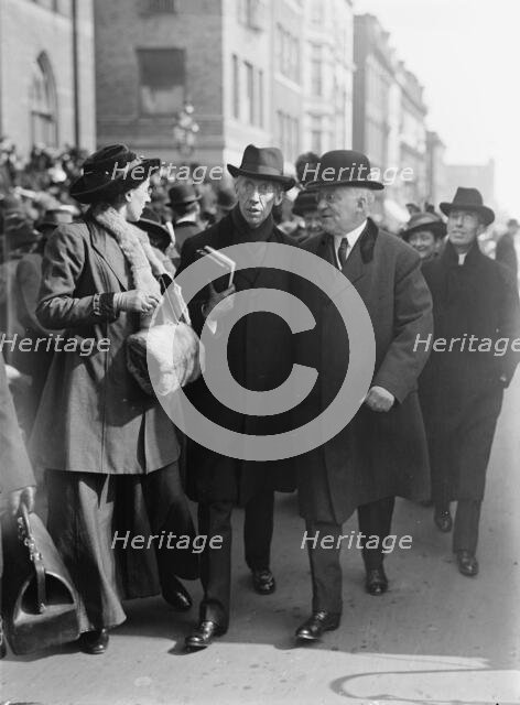 The Rev. Dr. G. Campbell Morgan of England - Center, 1914. Creator: Harris & Ewing.