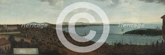 View of Constantinople and the Seraglio from the Dutch embassy, 1700-1764.  Creator: Anon.