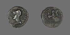 Denarius (Coin) Depicting the Goddess Minerva, 100 BCE. Creator: Unknown.