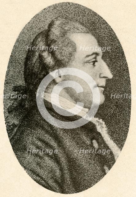 'Portrait of W. H. Drayton, Esq., with hair arranged in puff and queue', c1770, (1937).  Creator: Unknown.