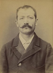 Bernard. Paul, Auguste. 32 ans, né à Crest (Drôme). Employé. Excitation au meurtre, anarch..., 1894. Creator: Alphonse Bertillon.