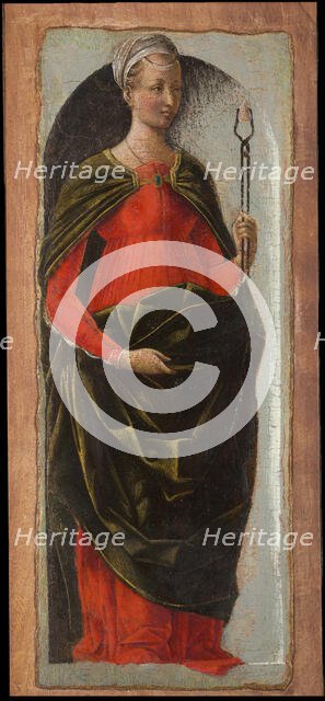 Polittico Griffoni: Saint Apollonia, ca 1472-1473. Creator: Ercole de' Roberti, (Ercole Ferrarese) (c. 1450-1496).