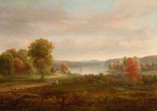 View on the Hudson in Autumn, 1850. Creator: Thomas Doughty.