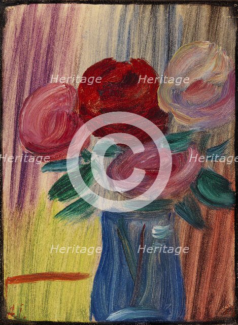 Still Life: Flowers in a Blue Vase, 1936. Creator: Javlensky, Alexei, von (1864-1941).