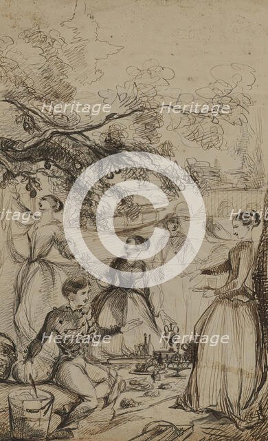 Cadet Days (Picnic), 1852. Creator: Francis Laurens Vinton.