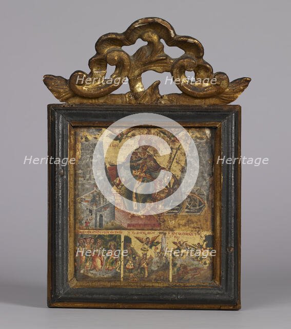 Saint Catherine of Alexandria with Three Scenes from Her Life, 18th century. Creator: Unknown.