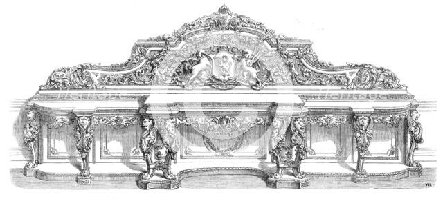 Drawing-room sideboard, by Morant, Boyd, and Morant, in the International Exhibition, 1862. Creator: Unknown.