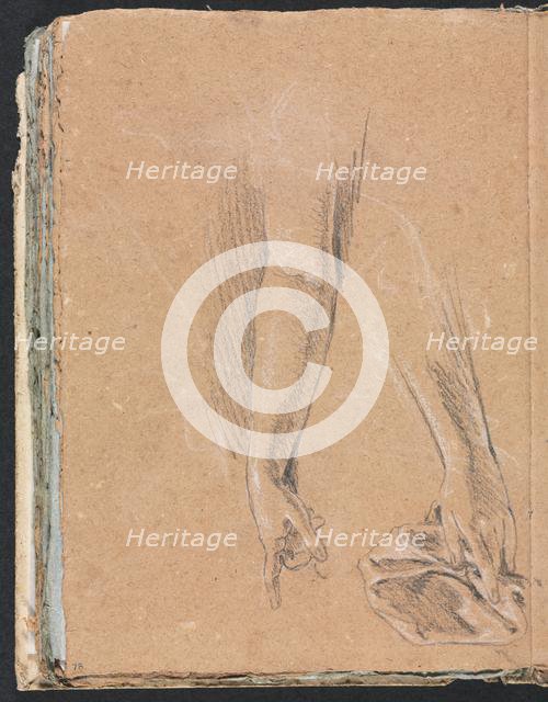 Verona Sketchbook: Arms and hands with drapery (page 78), 1760. Creator: Francesco Lorenzi (Italian, 1723-1787).