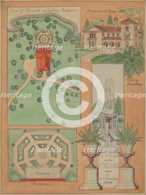 Italian Style Villa, c. 1936. Creator: Virginia Richards.