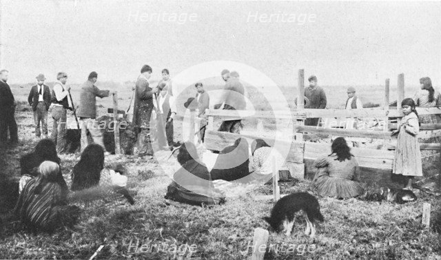 A funeral among the Pinto Indians of Southern California, 1912. Artist: CC Pierce & Co.