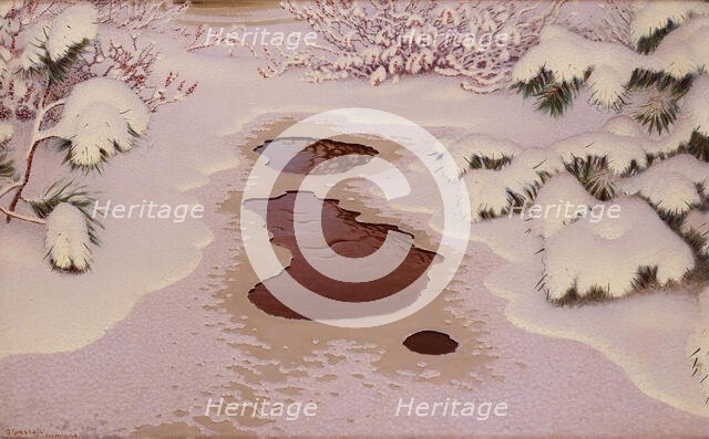 Spring in Winter. Creator: Fjaestad, Gustaf (1868-1948).