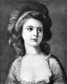 Portrait of Countess Potocka, by Angelica Kauffman, in the Dresden Gallery..., 1881. Creator: Unknown.