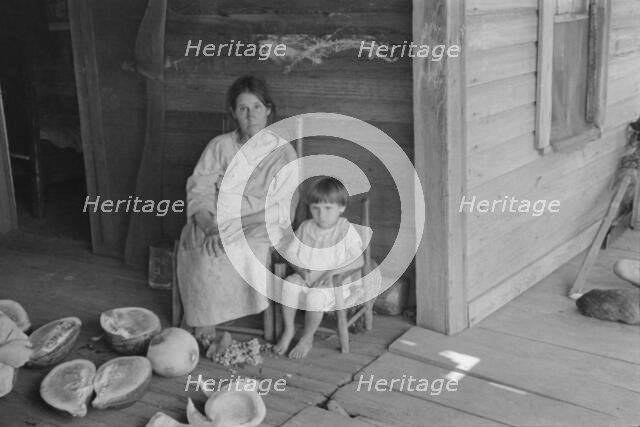 Mrs. Frank Tengle and Laura Minnie Lee Tengle, Hale County, Alabama, 1936. Creator: Walker Evans.