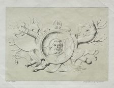 Receuil dessais lithographiques: Un trophee, c. 1816. Creator: Godefroy Engelmann (French, 1788-1839).