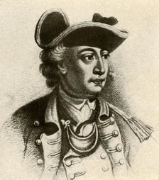 'General John Sullivan, in cocked hat edged with braid and a gorget', c1770, (1937). Creator: Unknown.