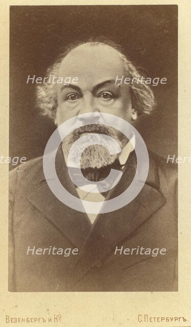 Aleksei Feofilaktovich Pisemskii, head-and-shoulders portrait, facing front, between 1880 and 1886 Creator: Unknown.