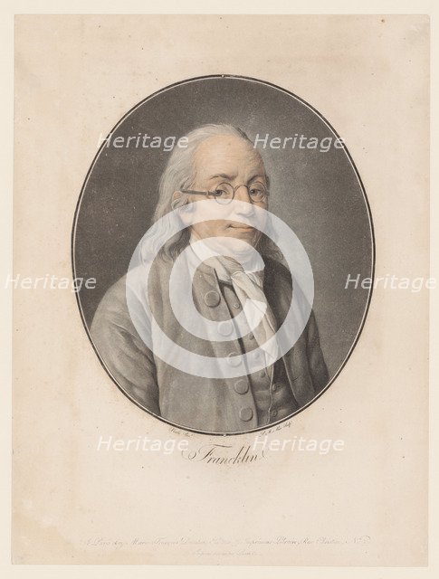 Portrait of Benjamin Franklin , 1793-1794.