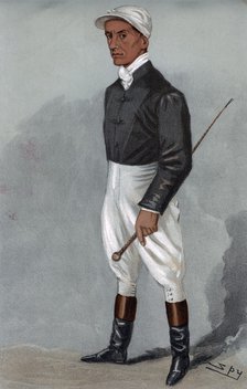Fred Rickaby, English jockey 1901.Artist: Spy