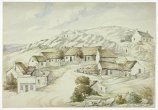 Kilkenny Village from the Rocks, November 1843. Creator: Elizabeth Murray.