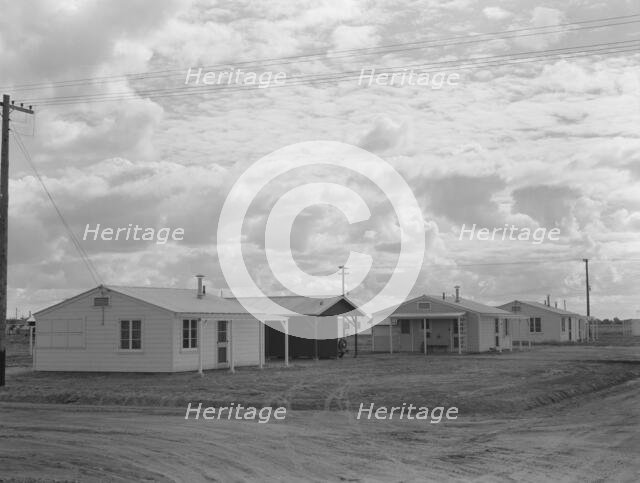 Looking from the camp to adjoining tract, Shafter migrant camp, California, 1938. Creator: Dorothea Lange.