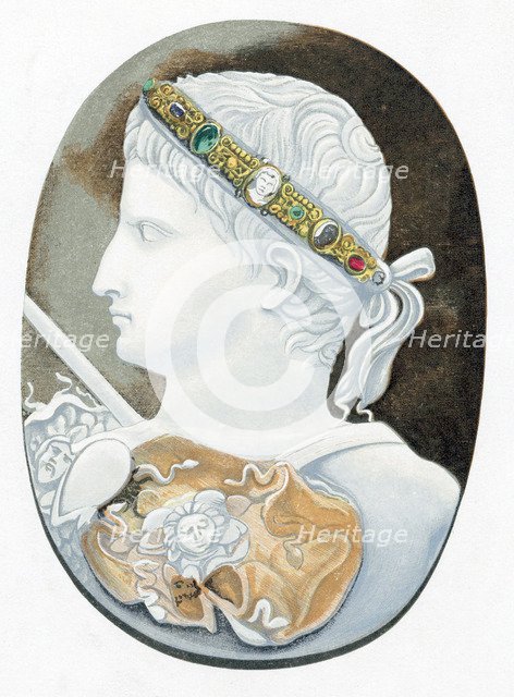 Augustus Caesar - Gaius Julius Caesar Octavianus (63 BC-14 AD), first Roman Emperor. Artist: Unknown