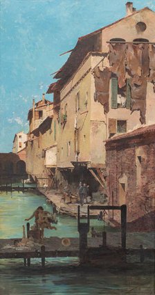 The tanneries of Via Capo di Lucca. Creator: Faccioli, Raffaele (1845-1916).