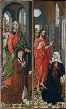 Saint Paul with Paolo Pagagnotti; Christ Appearing to His Mother, late 1480s. Creator: Master of the Saint Ursula Legend.