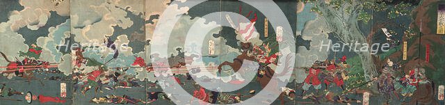 The Great Battle at Sekigahara, 1868. Creator: Tsukioka Yoshitoshi.