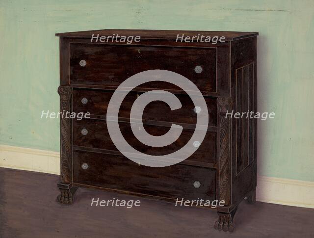 Bureau, c. 1936. Creator: Rex F Bush.