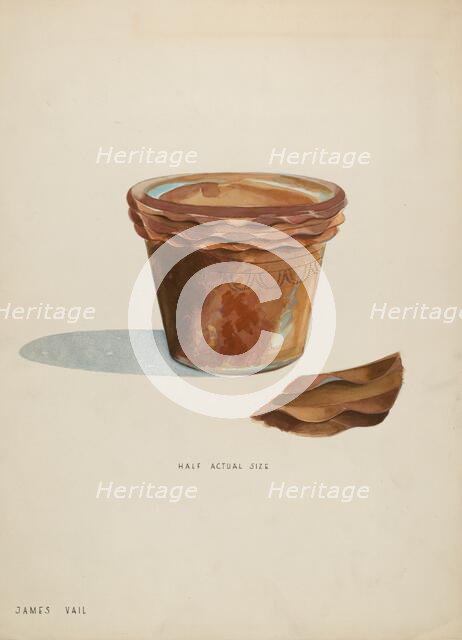 Flower Pot, c. 1936. Creator: James Vail.
