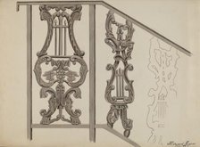 Iron Bannister, c. 1936. Creator: Edward L Loper.