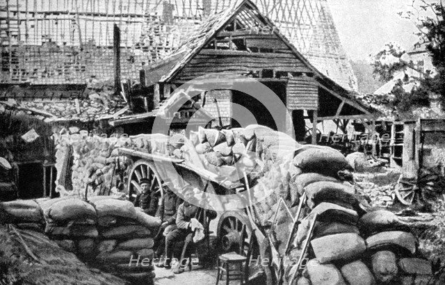 The defences of Carency, France, 1915. Artist: Unknown