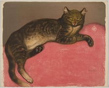 Winter or Cat on a Cushion, 1909. Creator: Steinlen, Théophile Alexandre (1859-1923).