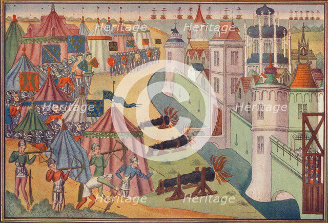 The assault on the strong town of Africa, 1390 (1905). Artist: Unknown.