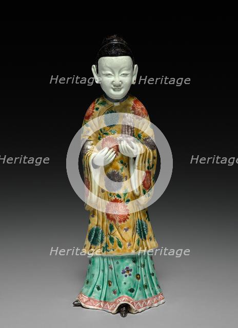Court Lady Holding a Sheng, 1662-1722. Creator: Unknown.