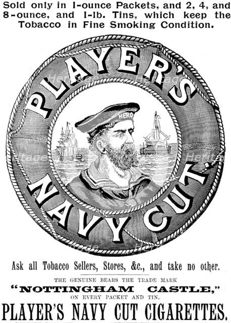 Advertisement for Player's Nayy Cut Cigarettes, 1895. Creator: Unknown.