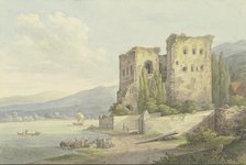 The Lower Castle (Bromserburg) near Rudesheim am Rhein, 1803. Creator: Georg Melchior Kraus.