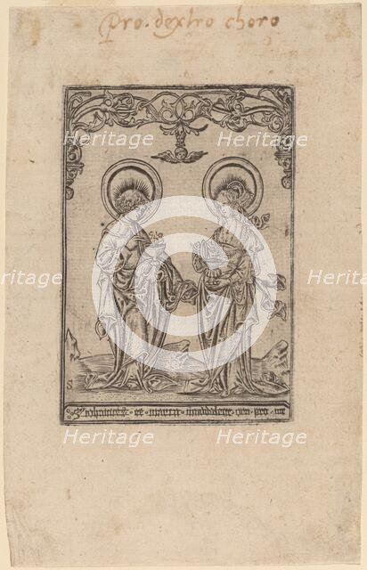 Saint Mary Magdalene and Saint John the Evangelist. Creator: Master S.