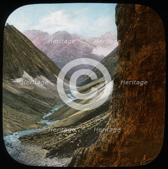 Scene in the Himalayas, India, late 19th or early 20th century. Artist: Unknown