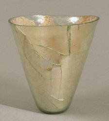 Conical Glass Beaker, Frankish, 4th-5th century. Creator: Unknown.
