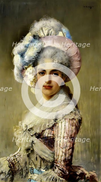 Lady in pink, 1888. Creator: Corcos, Vittorio Matteo (1859-1933).