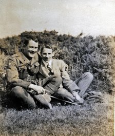 Frank Page with his son, Thomas. Creator: Unknown.