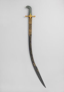 Saber, Turkish, Grip and guard, second half of the 17th century; blade, late 18th-19th century. Creator: Unknown.