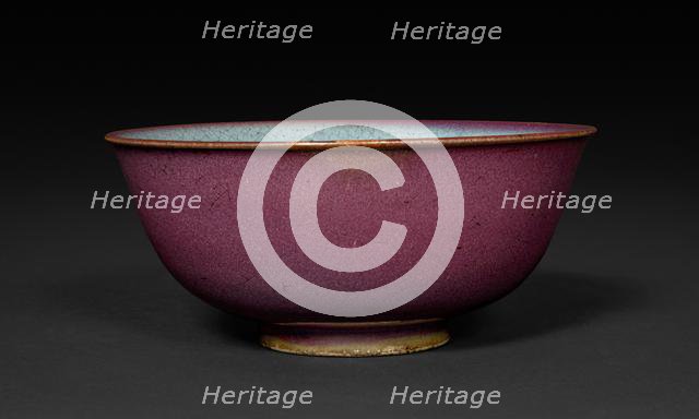 Bowl: Jun ware, 14th-15th Century. Creator: Unknown.